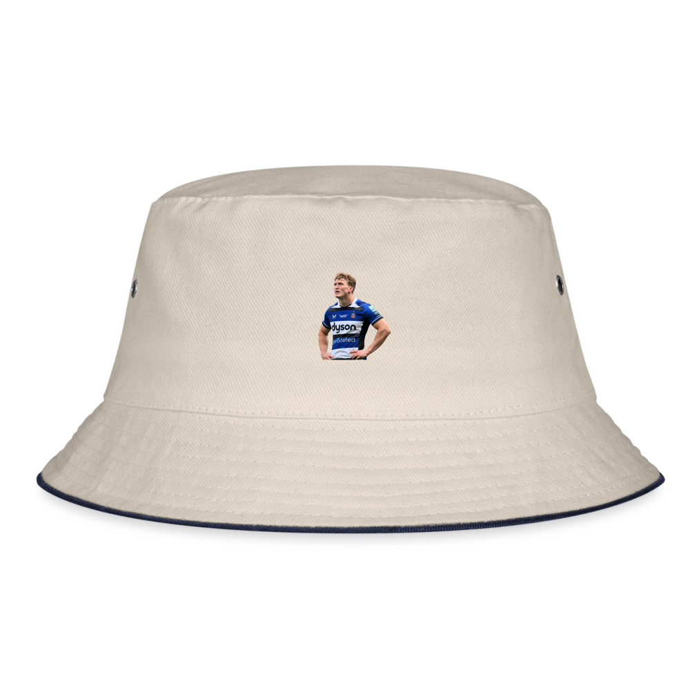 Ted Hill Bath Bucket Hat - ecru/navy