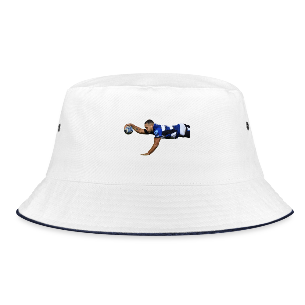 Ollie Lawrence Bucket Hat - white/navy