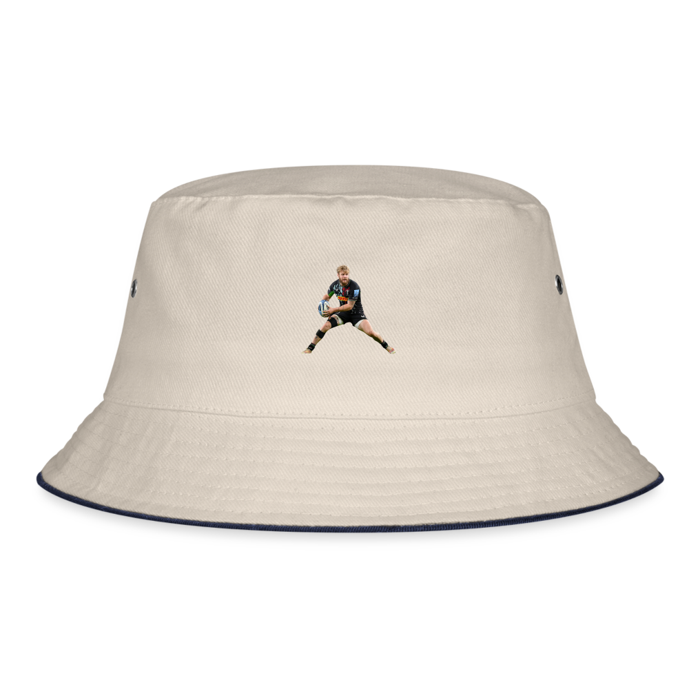 Tyrone Green Harlequins Bucket Hat - ecru/navy