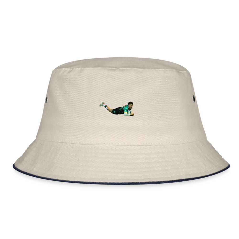 George Furbank Northampton Bucket Hat - ecru/navy