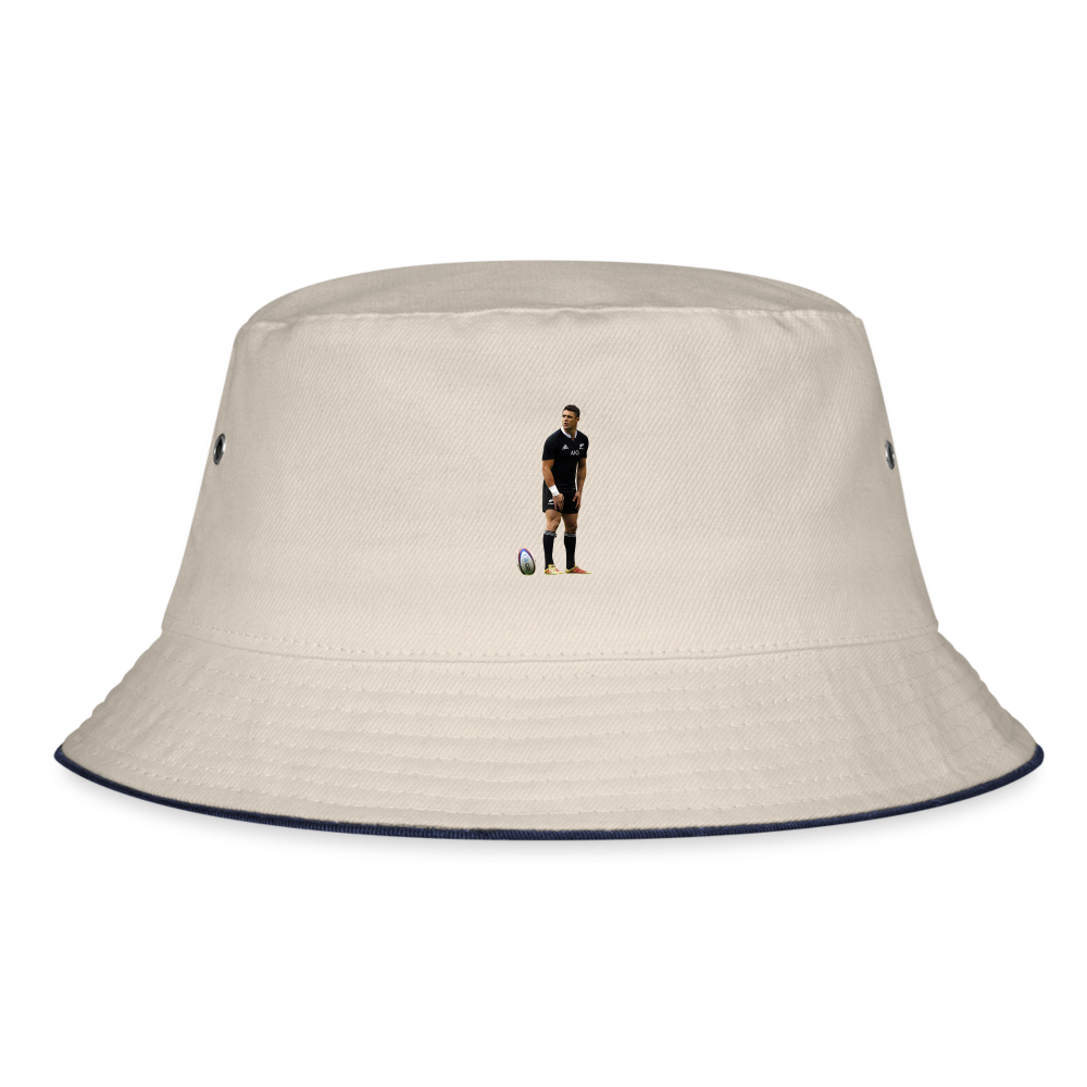 Dan Carter All Blacks Bucket Hat - ecru/navy