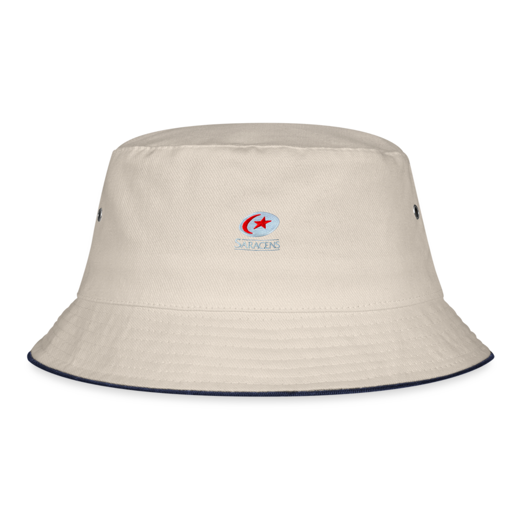 Jamie George Saracens Bucket Hat - ecru/navy