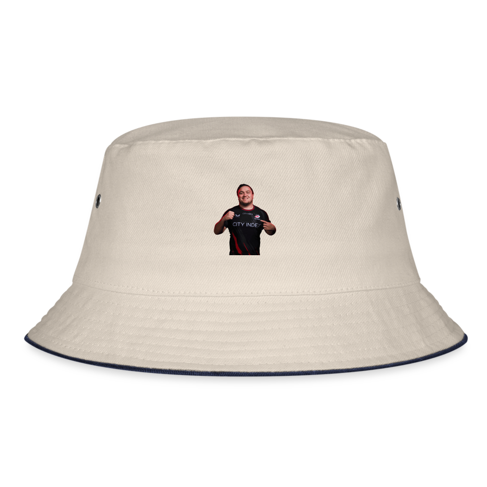 Jamie George Saracens Bucket Hat - ecru/navy