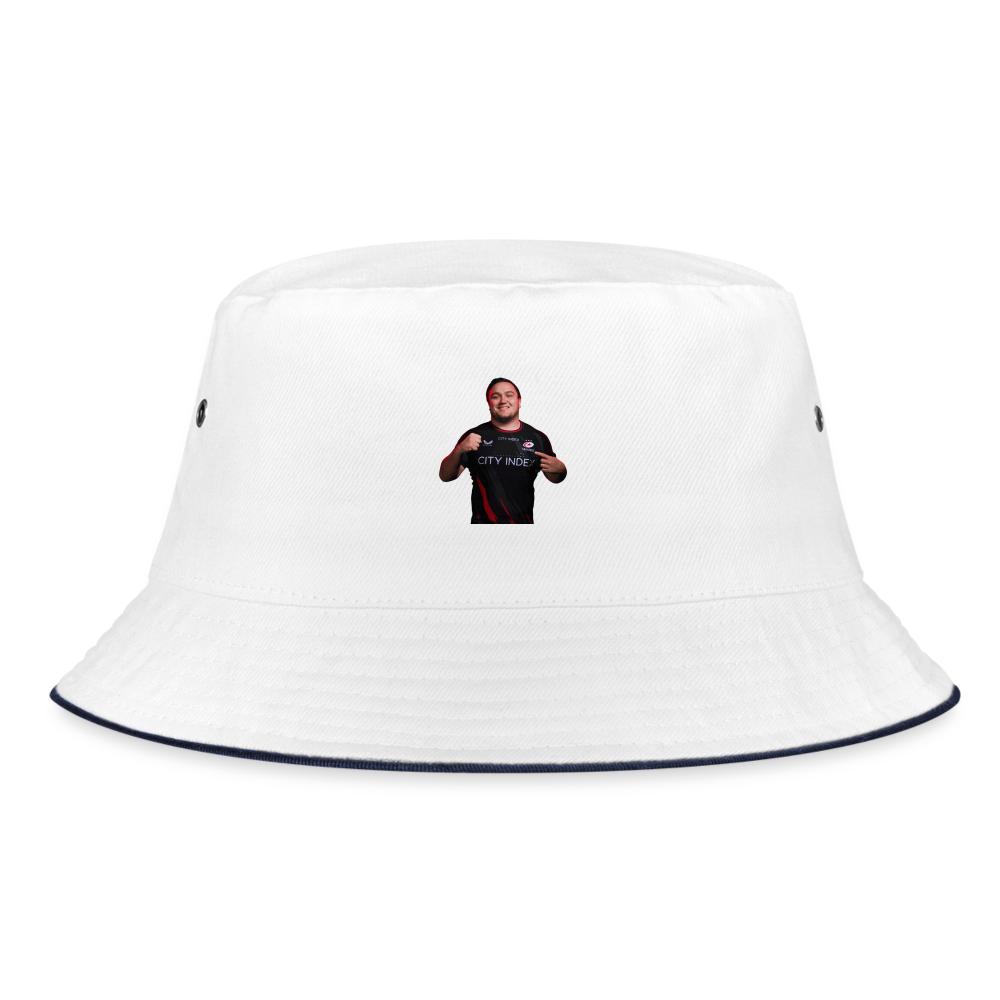 Jamie George Saracens Bucket Hat - white/navy