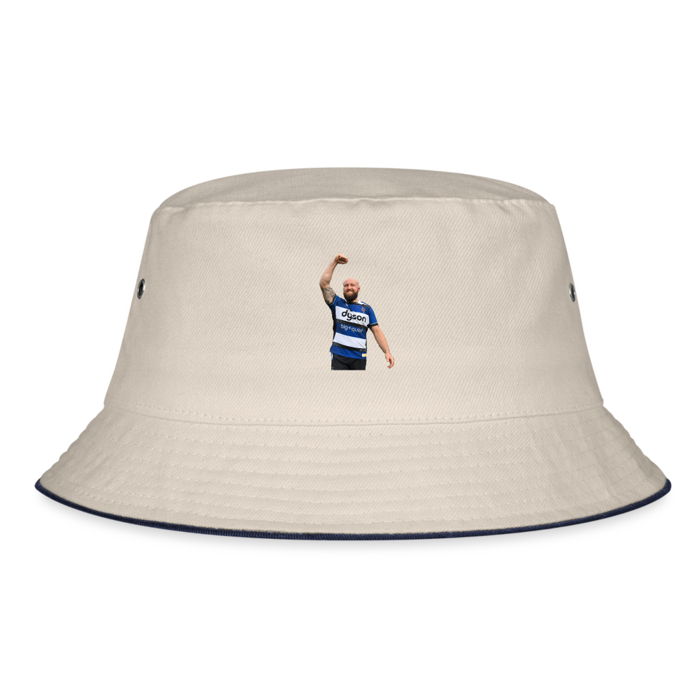 Thomas Dunn Bath Bucket Hat - ecru/navy