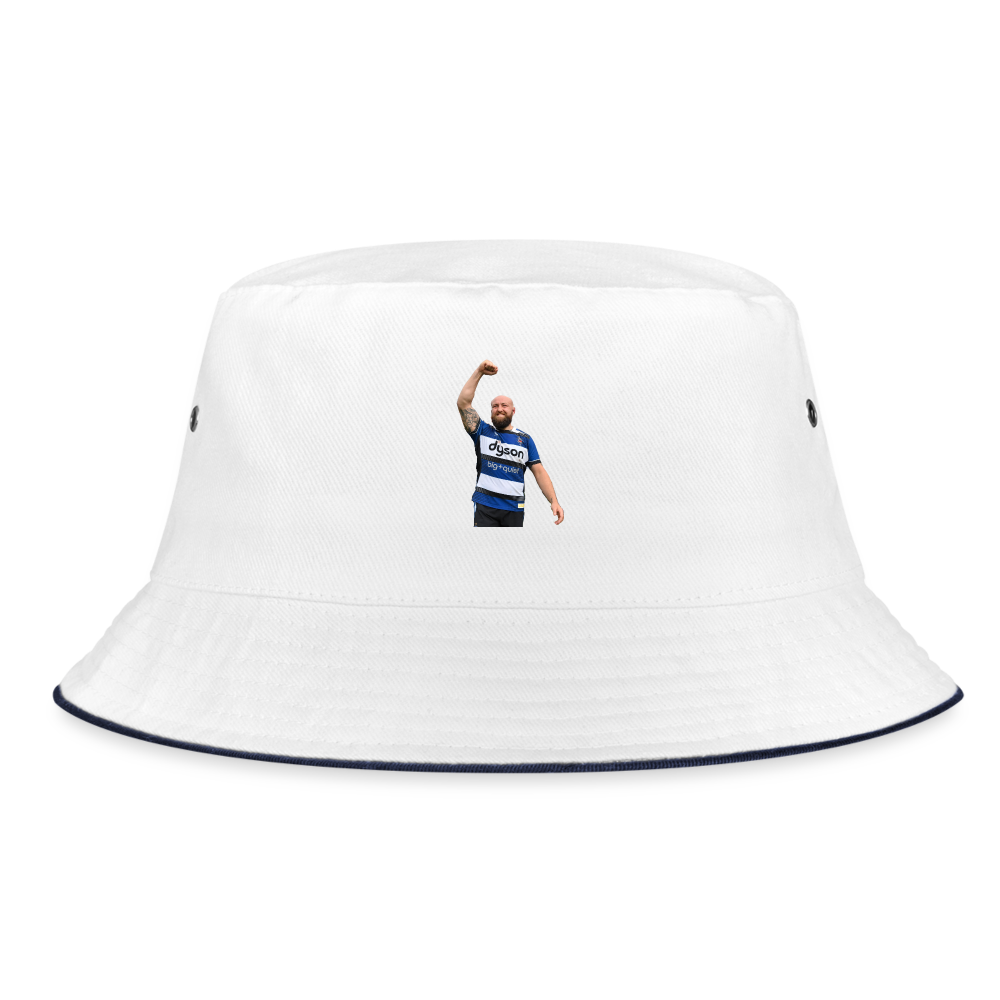 Thomas Dunn Bath Bucket Hat - white/navy