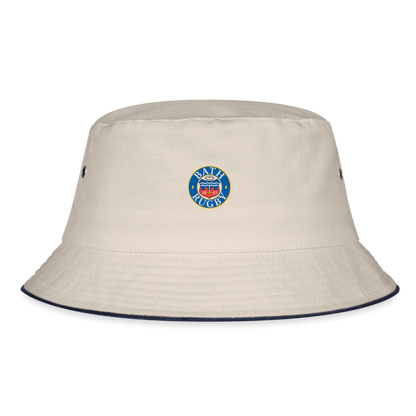 Ted Hill Bath Bucket Hat - ecru/navy