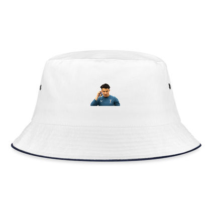 Marcus Smith Bucket Hat Khaki - white/navy