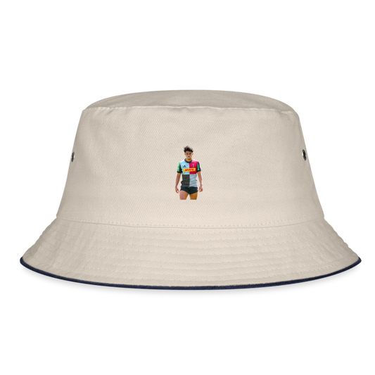 Marcus Smith Bucket Hat - ecru/navy