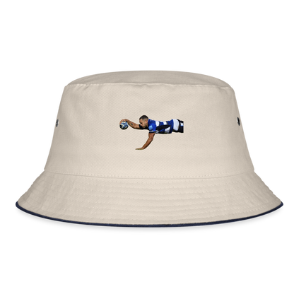 Ollie Lawrence Bucket Hat - ecru/navy