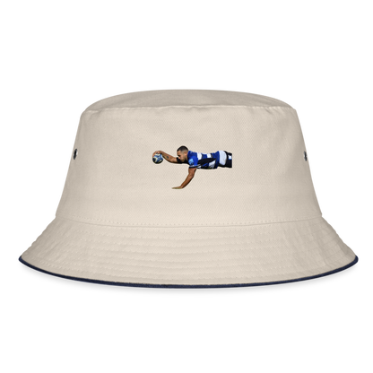 Ollie Lawrence Bucket Hat - ecru/navy