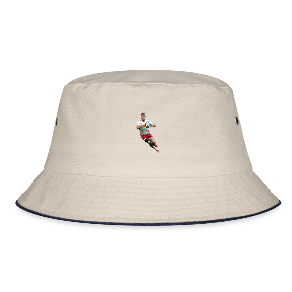 Tyrone Green Bucket Hat II - ecru/navy