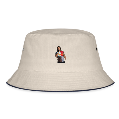 Chandler Cunningham-South Bucket Hat - ecru/navy