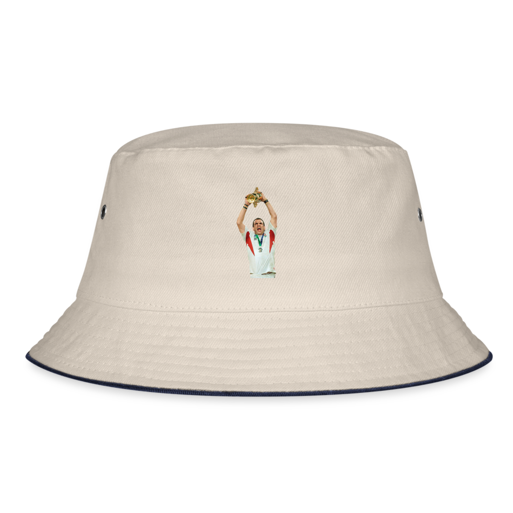 Martin Johnson x 2003 World Cup Bucket Hat - ecru/navy