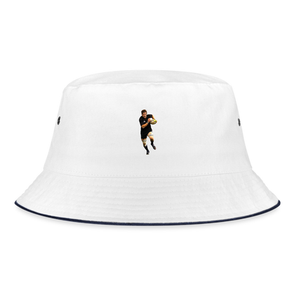 Richie McCaw All Blacks Bucket Hat - white/navy