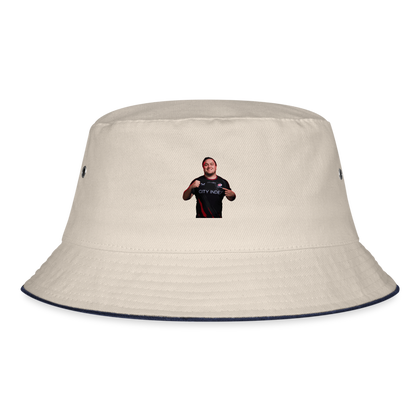 Jamie George Saracens Bucket Hat - ecru/navy