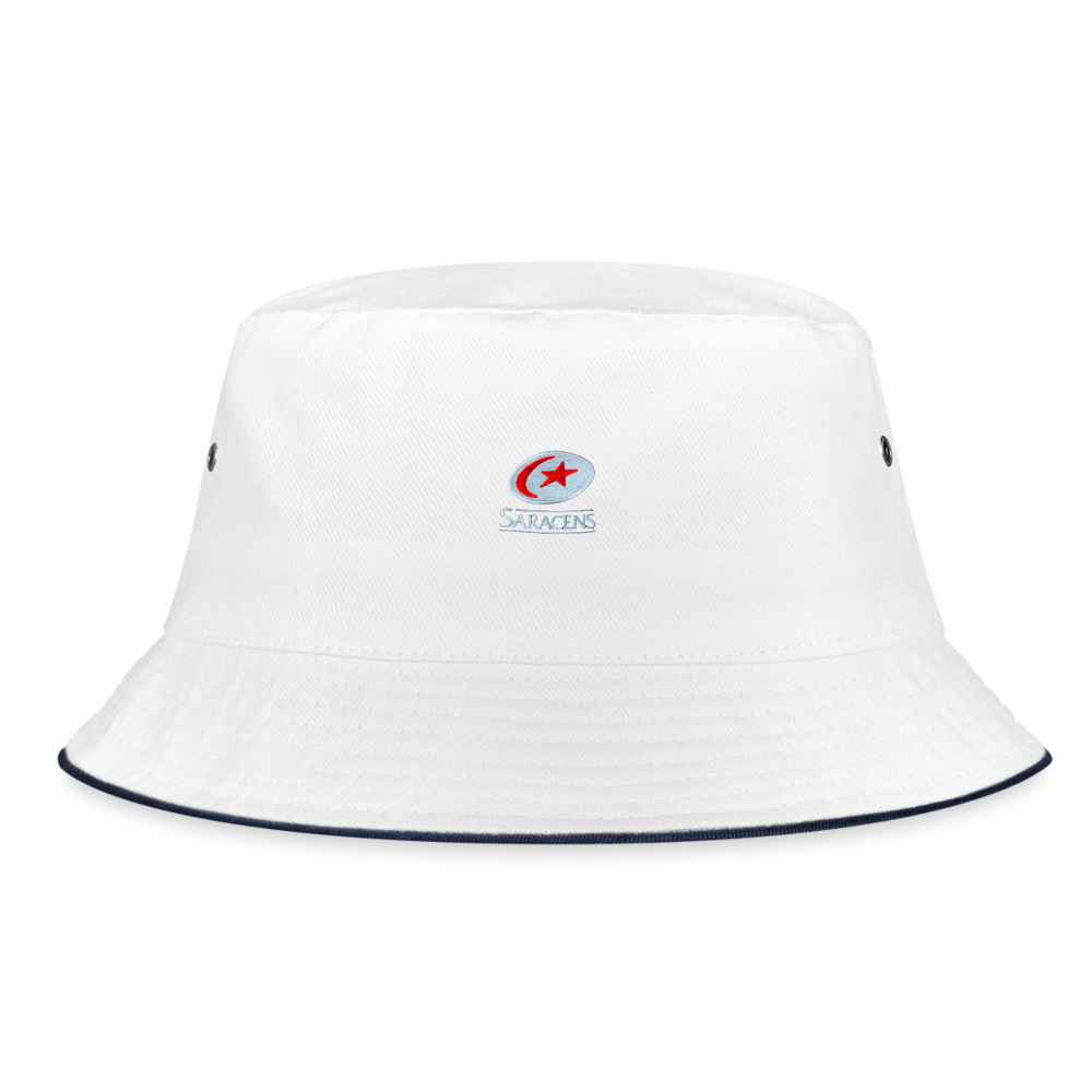 Jamie George Saracens Bucket Hat - white/navy