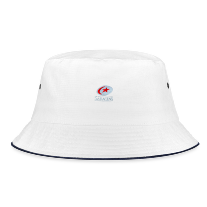 Jamie George Saracens Bucket Hat - white/navy