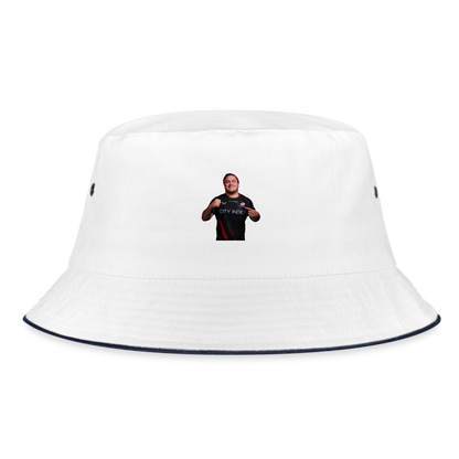 Jamie George Saracens Bucket Hat - white/navy