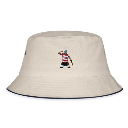 Zach Mercer Gloucester Bucket Hat - ecru/navy