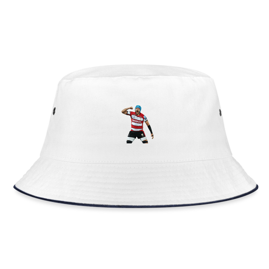 Zach Mercer Gloucester Bucket Hat - white/navy