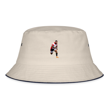 Jamal Ford-Robinson Gloucester Bucket Hat - ecru/navy