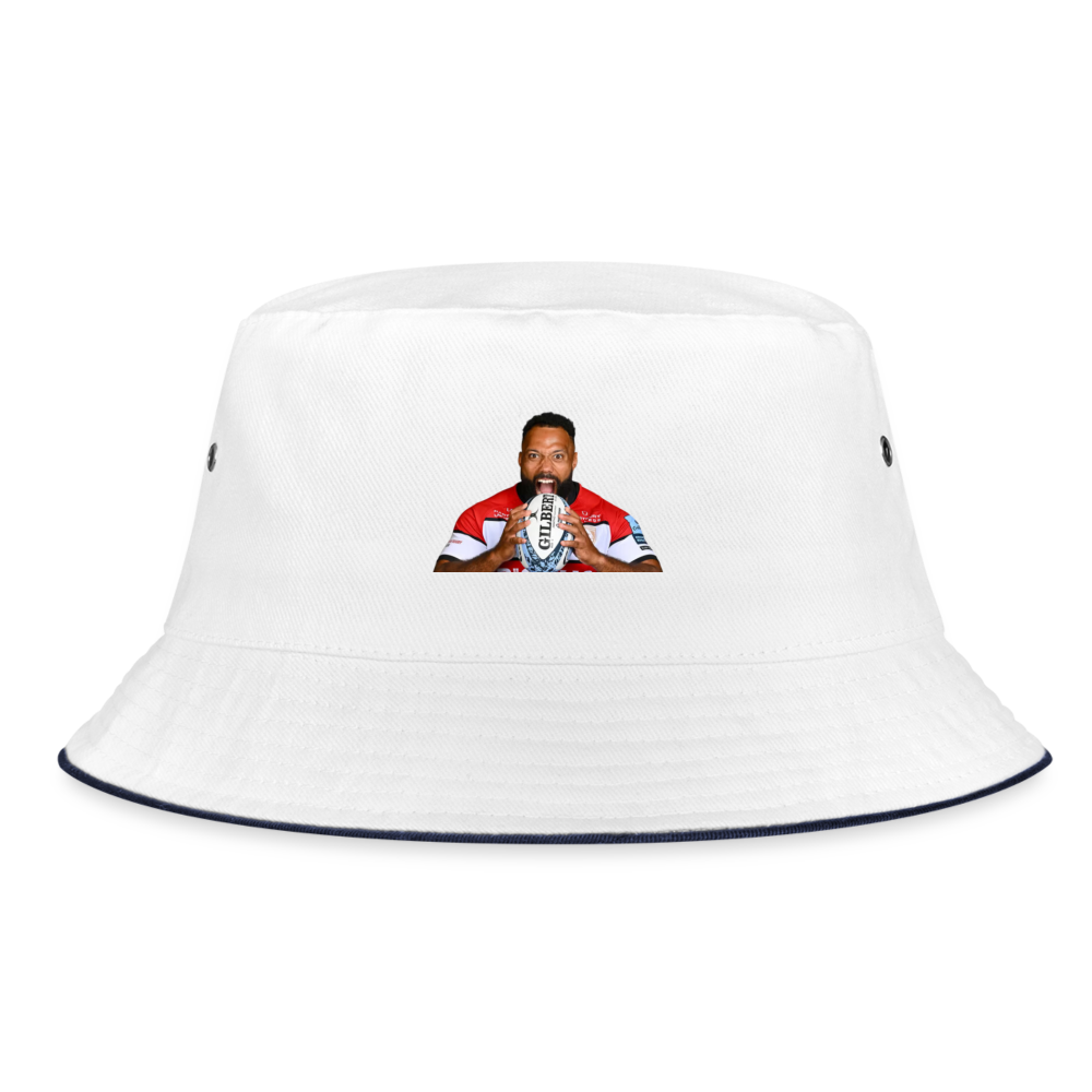 Jamal Ford-Robinson Gloucester Bucket Hat - white/navy
