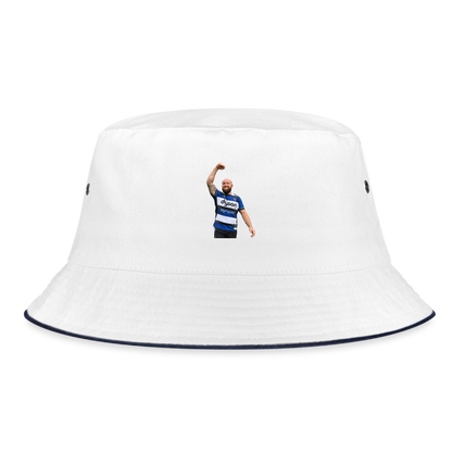 Thomas Dunn Bath Bucket Hat - white/navy