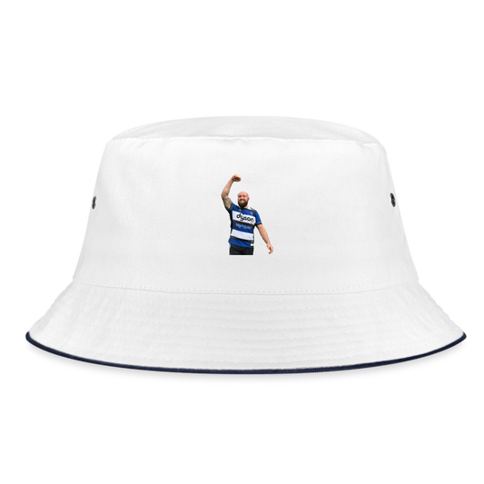 Thomas Dunn Bath Bucket Hat - white/navy
