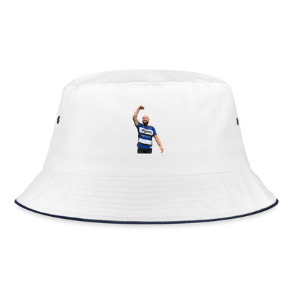 Thomas Dunn Bath Bucket Hat - white/navy