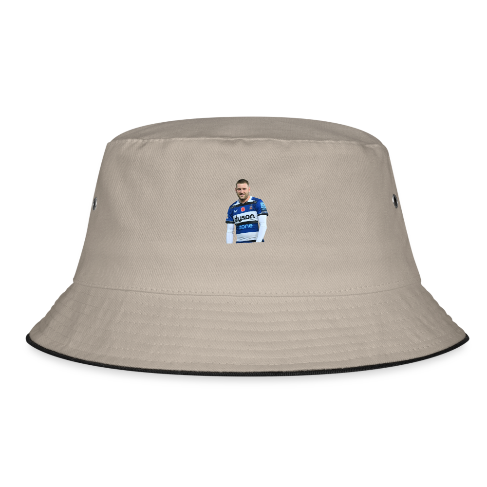 Finn Russell Bath Bucket Hat - khaki/black